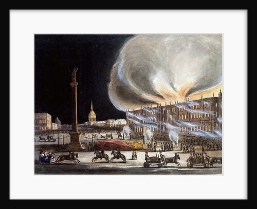 Fire in the Winter Palace in December 1837, (1838) by Anonymous