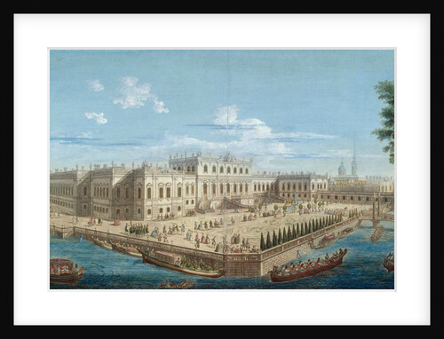 View of the Summer Palace of Empress Elizabeth at the Fontanka River in St. Petersburg, 1753 by Anonymous