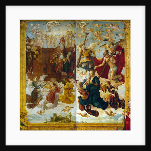 Christ and Mary before God the Father, early 16th century by Anonymous