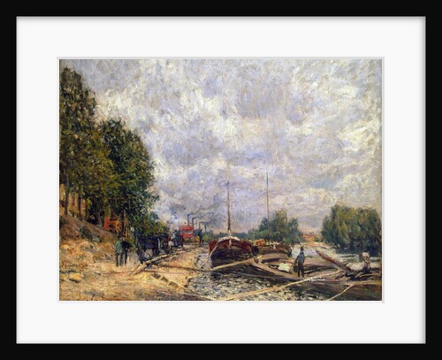 Barges at Billancourt, 1877 by Anonymous