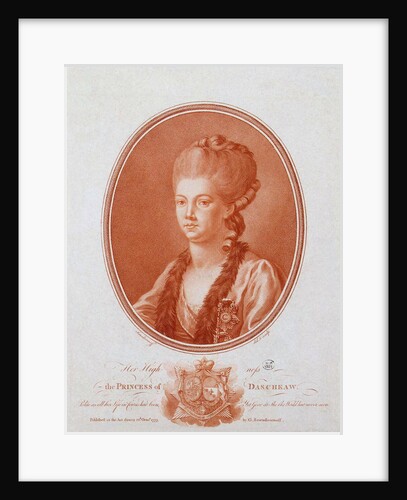 Portrait of Princess Yekaterina Romanovna Vorontsova-Dashkova, 1777 by Anonymous