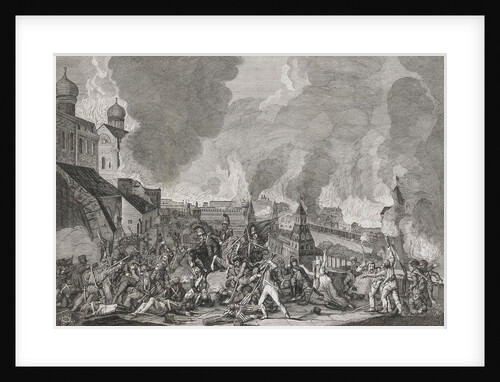 Fire of Moscow on 15th September 1812 (The French in Moscow), 1812-1823 by Anonymous