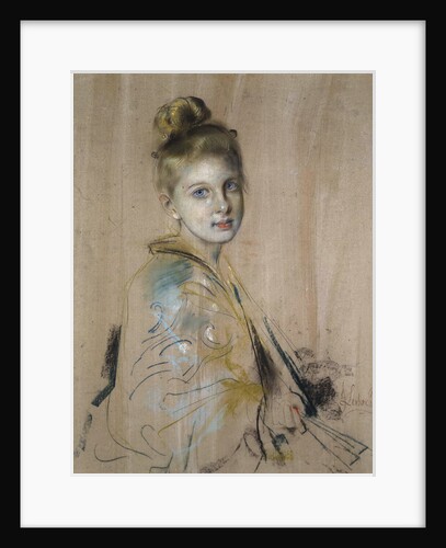 Girl with a Fan, 1880s by Anonymous