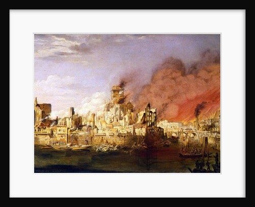 The Great Fire of Hamburg on 5th May 1842 by Anonymous