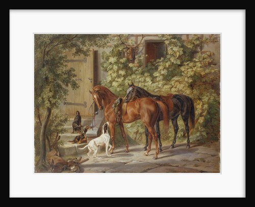 Horses at the Porch, 1843 by Anonymous