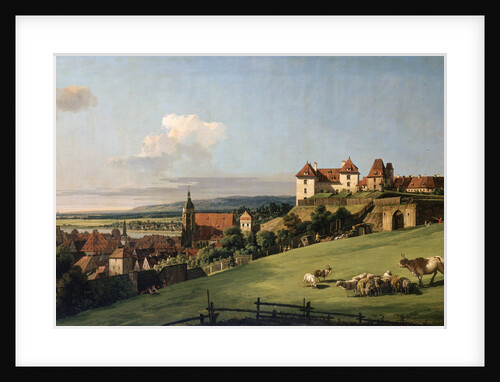 View of Pirna from the Sonnenstein Castle, 1750s by Anonymous