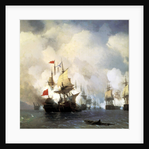 The Naval Battle of Chesma on 5th July 1770, 1848 by Anonymous