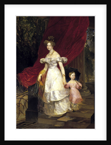 Portrait of Grand Duchess Elena Pavlovna of Russia with her daughter Maria, 1830 by Anonymous