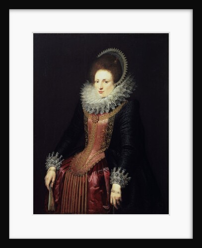 Portrait of a Lady with a Fan, 1610s by Flemish Master