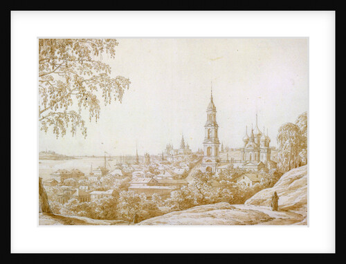 View of Kostroma, Russia, 1838. by Nikandor Grigorievich Chernetsov