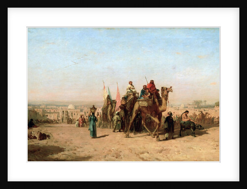 Caravan, 1860. by Felix Francois Georges Philibert Ziem