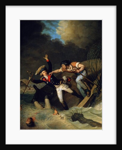 The death of Duke Leopold of Brunswick during a flood in Brunswick, Germany, 1785 by Pierre Alexandre Wille