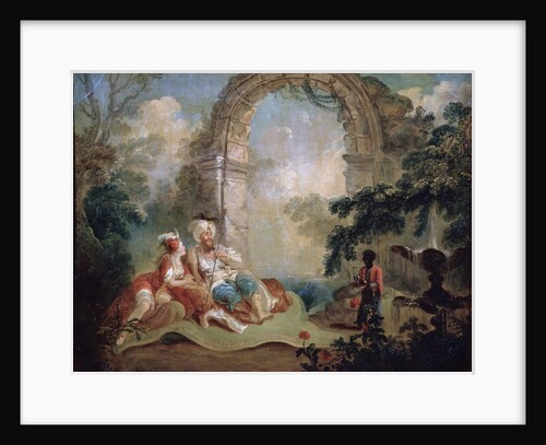 Turkish Pasha and Odalisque, late 18th or early 19th century.. by Jean-Baptiste Hilair
