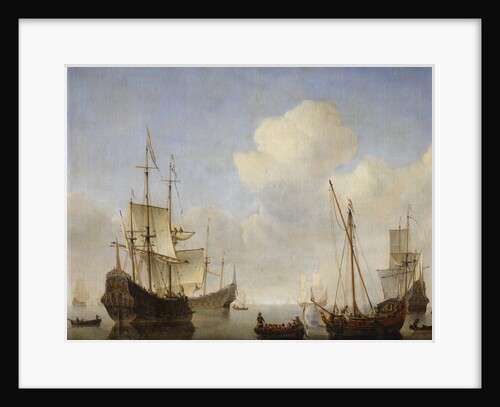 The Dutch Squadron at the West African Coast, 1660s. by Willem van de Velde the Younger