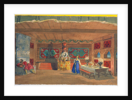 Stage design for the opera The Tsars Bride by Nikolai Rimsky-Korsakov, 1920 by Boris Mikhajlovich Kustodiev