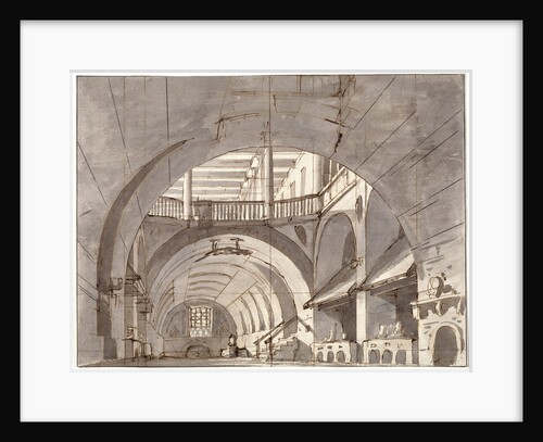 Stage design for a theatre play, 1800s. by Pietro Gonzaga