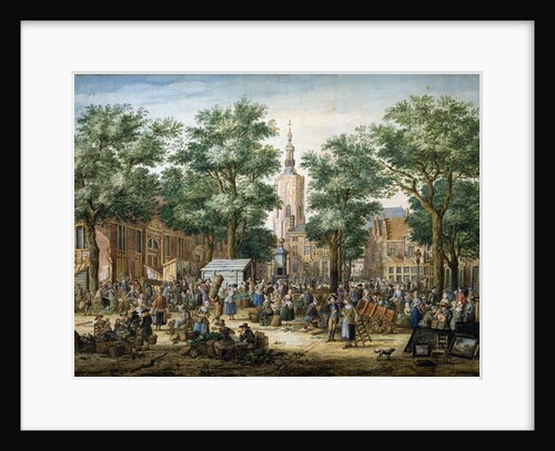 The Big Green Market in The Hague, 1769 by Paulus Constantijn la Fargue