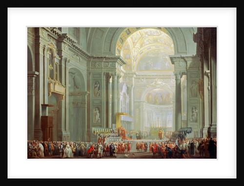Interior of the Basilica of Saint Peter in Rome, 18th century. by Giovanni Paolo Panini