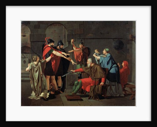 The Oath of the Horatii, 1791. by Armand Charles Caraffe
