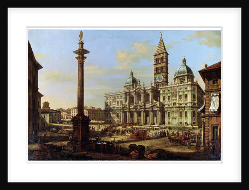 The Piazza and Church of Santa Maria Maggiore in Rome, 1739 by Bernardo Bellotto