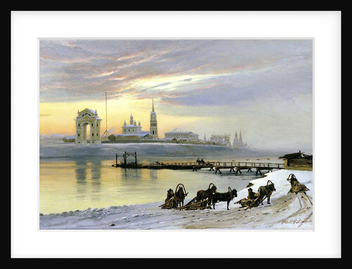 Angara at Irkutsk, 1886. by Nikolai Dobrovolsky