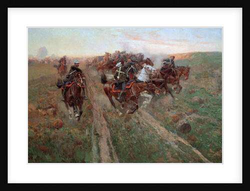 Scene from the Battle of Kuryuk-Dara in July 1854, 1900. by Franz Roubaud