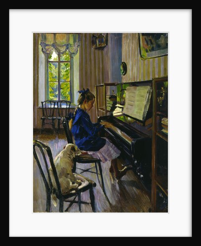 At the Piano, 1914. by Sergey Vinogradov