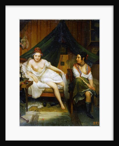 Two girls, 19th century. by Louis Eugene Bertier