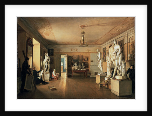 Atelier of the Artist Alexei Venetsianov in St Petersburg, 1827. by Alexander Alexeyev