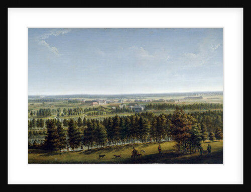 Palace Park as Seen from the Gatchina Palace, 1790s. by Johann Jakob Mettenleiter
