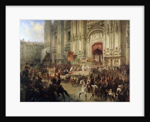 Ceremonial Reception of Field Marshal Alexander Suvorov in Milan in April 1799, 1850s by Adolf Jossifovich Charlemagne