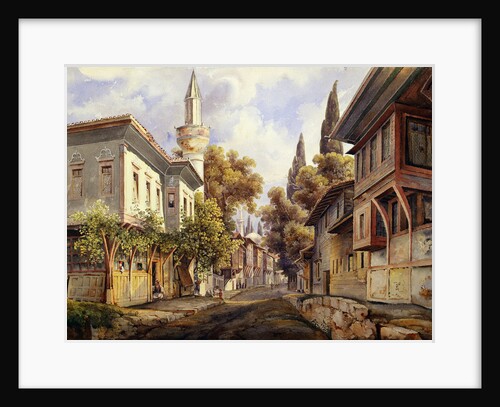 A Street in Constantinople, 1835 by Johann Jakob Wolfensberger