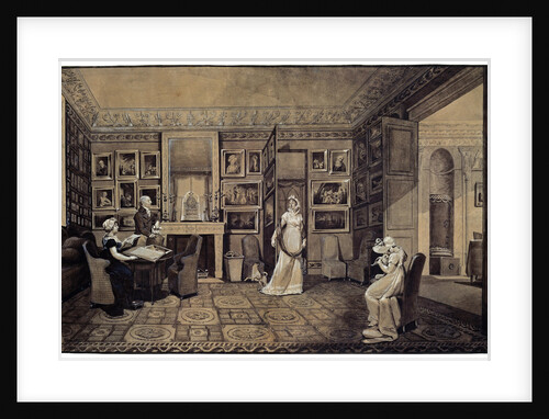 Drawing Room in the Baryatinsky House in Altona, 1807. by Elisabeth Louise Vigee-LeBrun