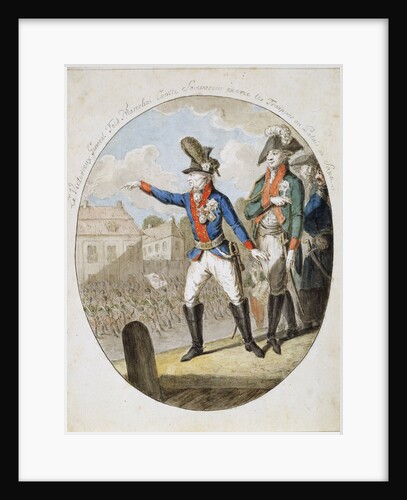 Russian Field Marshal Alexander Suvorov inspecting troops, c1794 by Anonymous