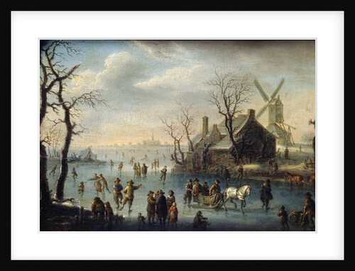 Ice Skaters, 17th century. by Klaes Molenaer