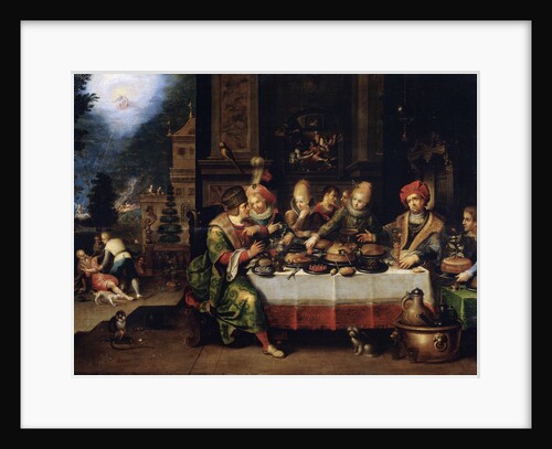 The Parable of the Rich Man and the Beggar Lazarus, 17th century by Frans Francken II