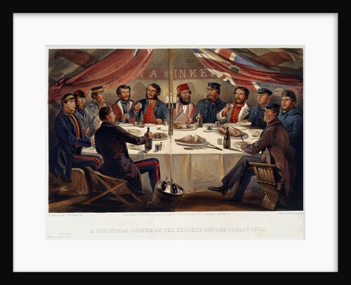 A Christmas Dinner on the Heights before Sevastopol, 1855 by William Simpson