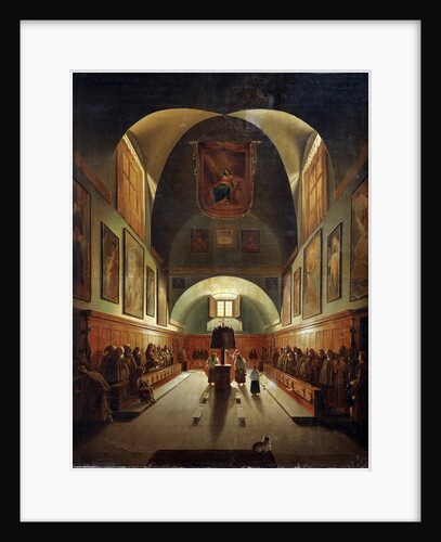 Interior of the Church of Capuchines in Rome, late 18th or 19th century by Francois-Marius Granet
