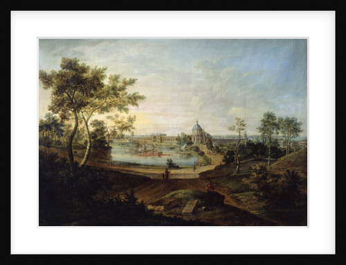 View of the Great Palace in Oranienbaum, 1758. by Friedrich Hartmann Barisien