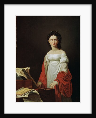 Portrait of the Singer Anna Borunova, 1821. by Nicolas de Courteille