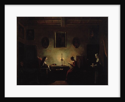Scene in an Interior, 19th century by Francois-Marius Granet
