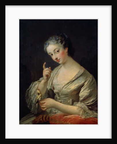 Lady with a Bird, 18th century. by Louis Michel van Loo
