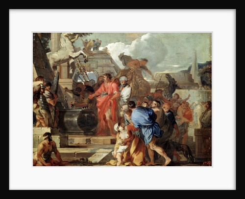 Augustus before the Tomb of Alexander the Great, 17th century. by Sébastien Bourdon