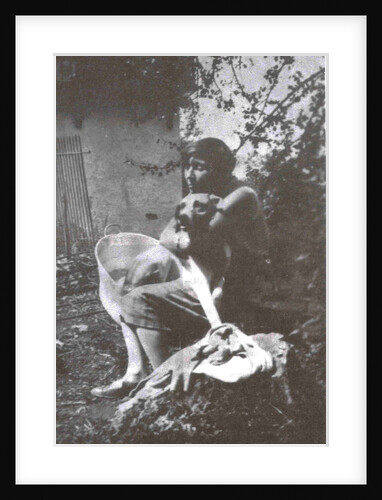 Marina Tsvetaeva with her dog. Savoy, 1930 by Anonymous