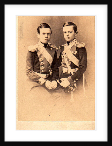 Portrait of Grand Dukes Vladimir Alexandrovich of Russia and Alexander Alexandrovitch of Russia, 1850s by Anonymous