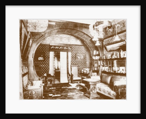 Interior of the study in the villa "Black Swan" of Nikolai Pavlovich Ryabushinsky, 1910s by Anonymous