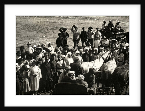 Leon Trotsky underway at a village, 1924 by Anonymous