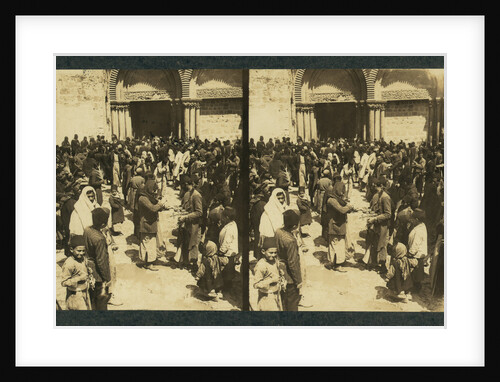 The consecration of Easter Eggs on Easter before the Church of the Holy Sepulchre by Anonymous
