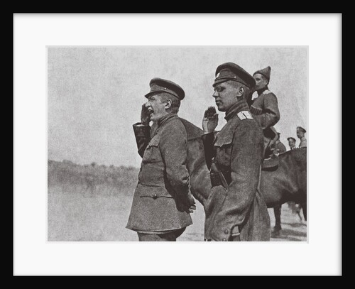Prime Minister of the Russian Provisional Government Alexander Kerensky (Left) At the Front, 1917 by Anonymous