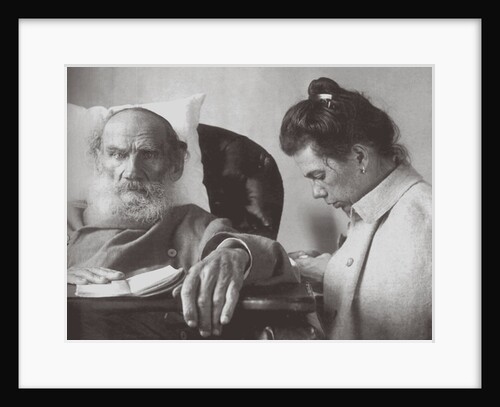 The Sick Leo Tolstoy with daughter Tatyana in Gaspra on the Crimea, 1902 by Anonymous